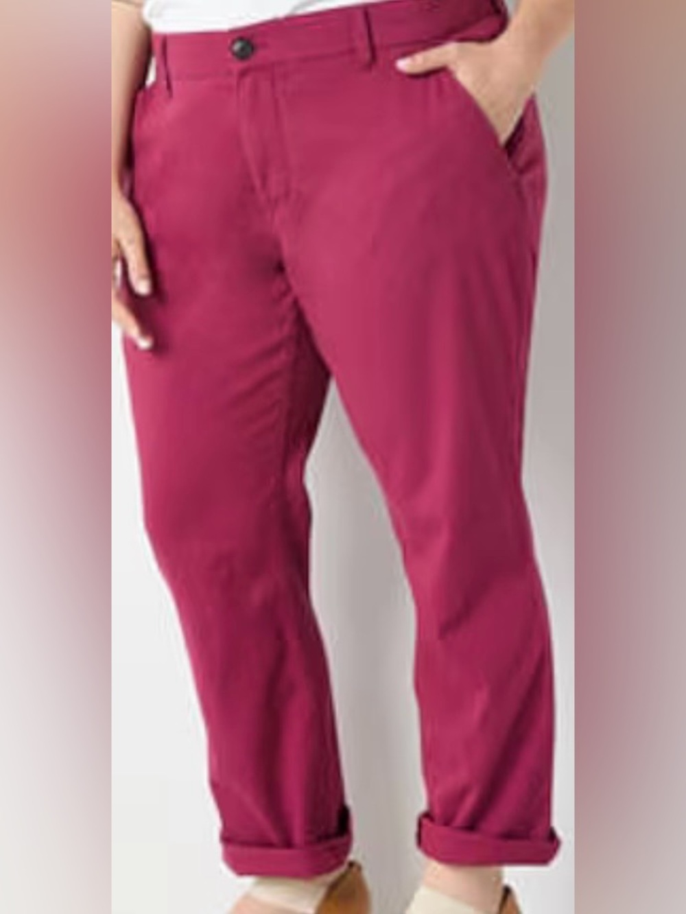 St. John's Bay Straight Leg Pants in Berry